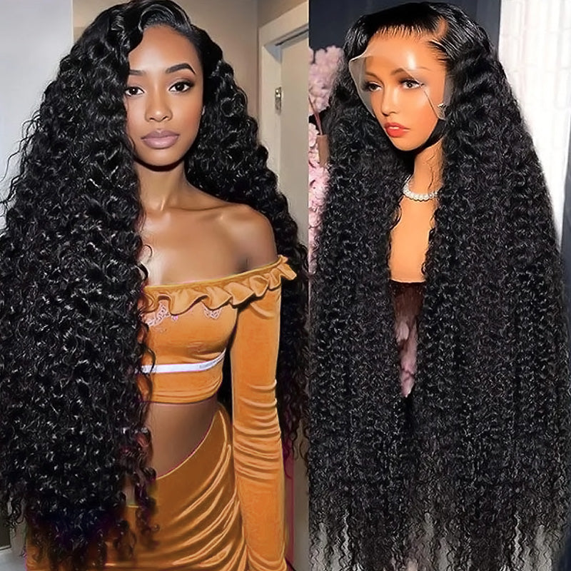 Pre Plucked Ready To Wear Wig | 40 Inch 13x4 HD Lace Front Glueless Wig Deep Curly Human Hair - AlloveHair