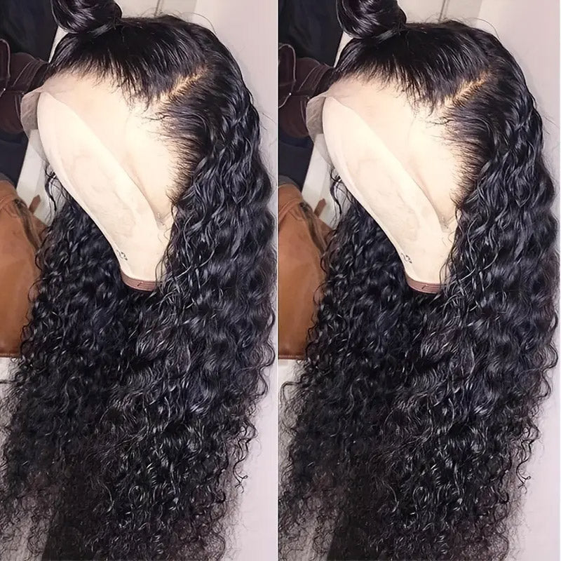 [30'' = $165.99 - No Code Needed] 13x6 Lace Front Wigs Glueless Human Hair Wigs Deep Wave Wig For Black Women - AlloveHair