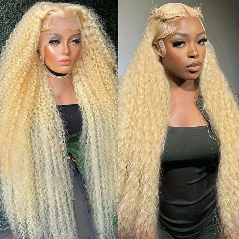 [ Lowest Price - No Code Needed] #613 Blonde 13x4/13x6 Full Lace Front Straight Hair / Body Wave Human Hair Wigs - AlloveHair