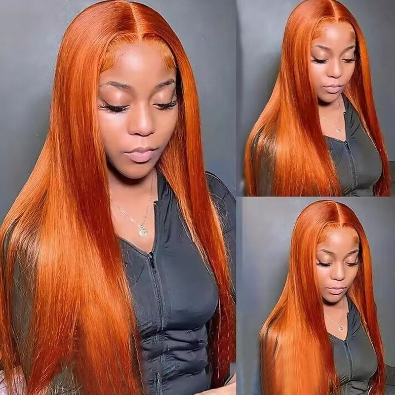 [50% OFF - No Code Needed] 28''= $179.99 Pre Cut & Pre Plucked & Bleached Knots Ready To Wear 13*4 Colored Lace Front Wigs 180% Density - AlloveHair