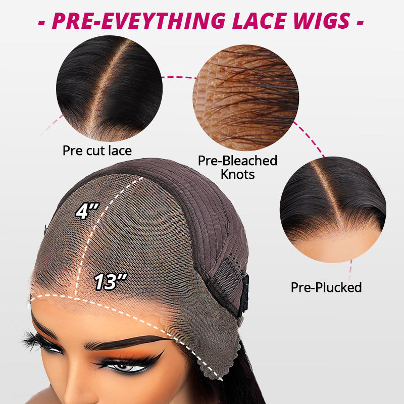 300% Density Curly Hair Glueless 13x4 Full Lace Front Wigs Super Double Drawn Virgin Human Hair - AlloveHair