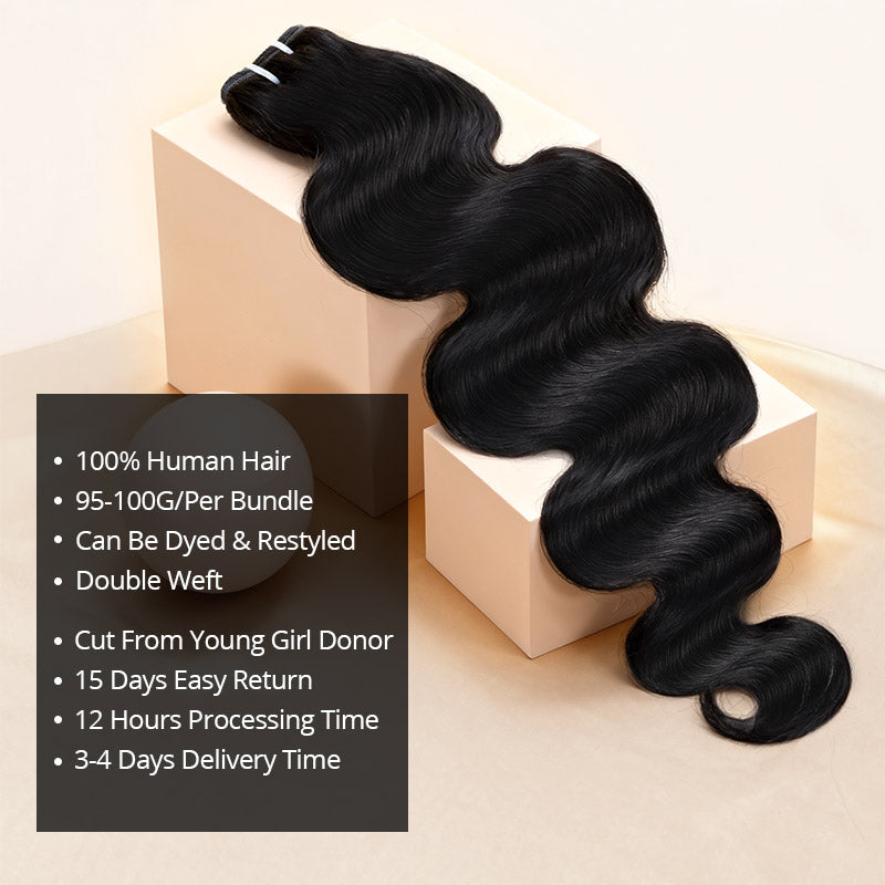 Allove 15A Luxurious 3 Bundles with Frontal Brazilian Body Wave Hair Bundles with 13x6 Lace Front Closure - AlloveHair