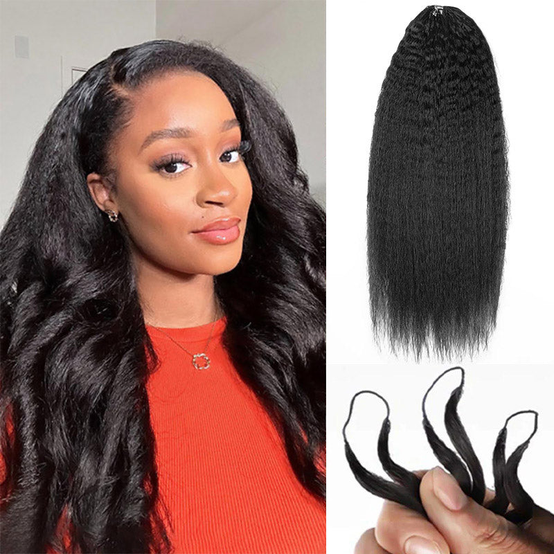 Seamless Crochet Braids Kinky Straight Crochet Human Hair Extensions for Black Woman