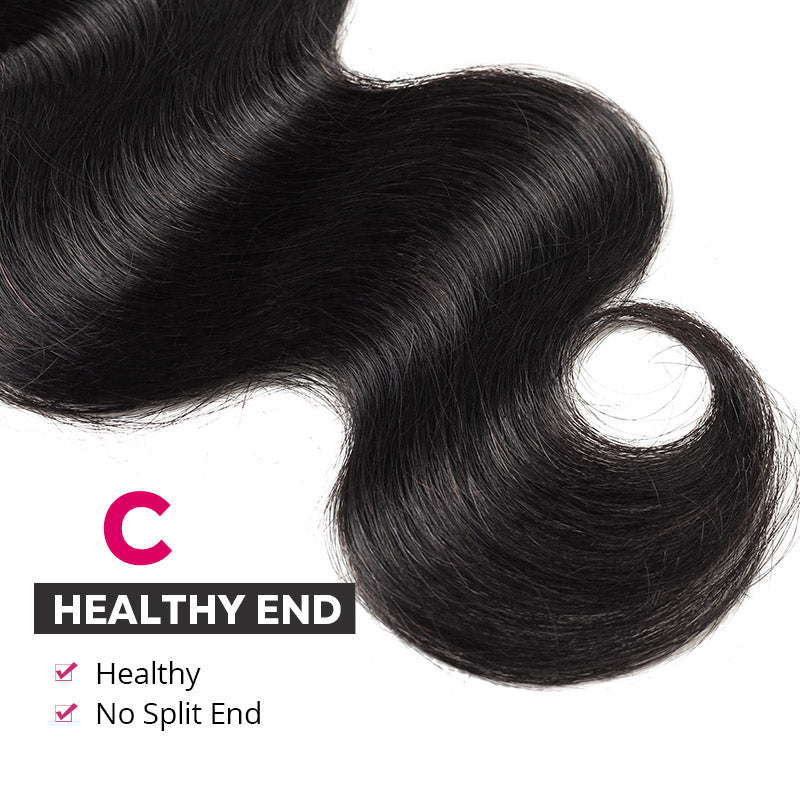 Allove 15A Luxurious 3 Bundles with Frontal Brazilian Body Wave Hair Bundles with 13x6 Lace Front Closure - AlloveHair