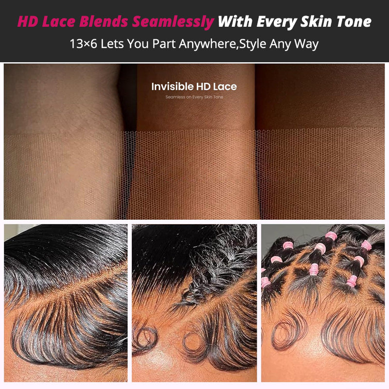 Burmese Curly Glueless Wig Pre-Cut Lace 7x6/13x6 HD Lace Front Wear Go Wig With Finger Coils Ends - AlloveHair