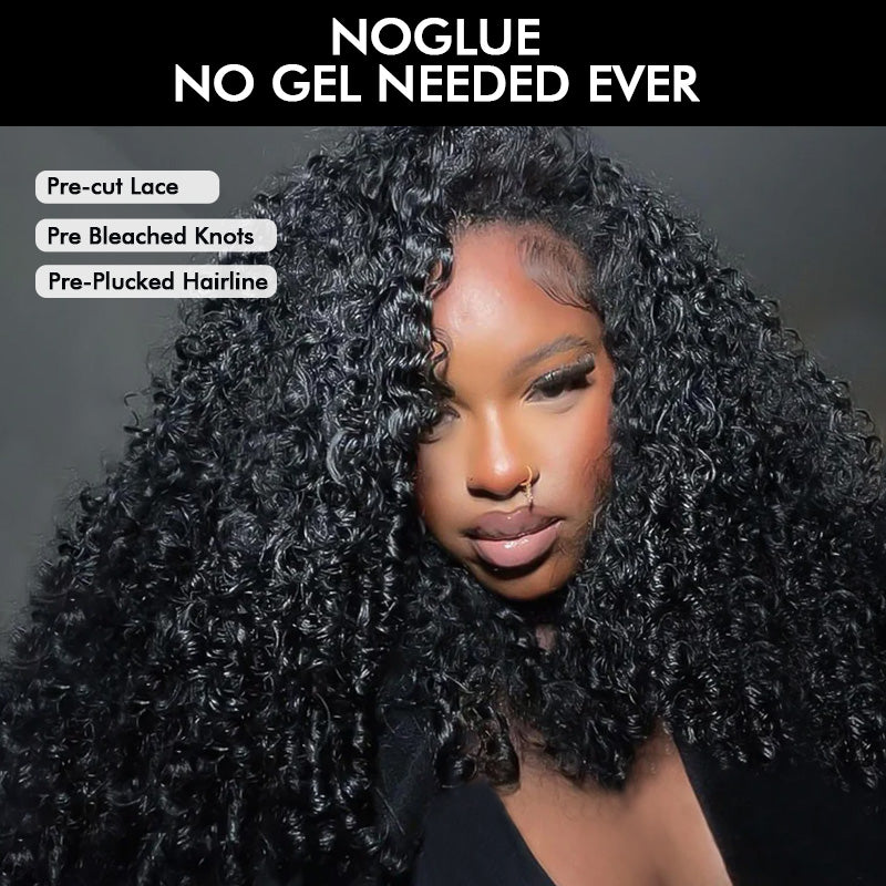 Allove Premium Burmese Curly Human Hair 13x4/5x5 HD Lace Front Wig with Bleached Knots Glueless Wear & Go - AlloveHair