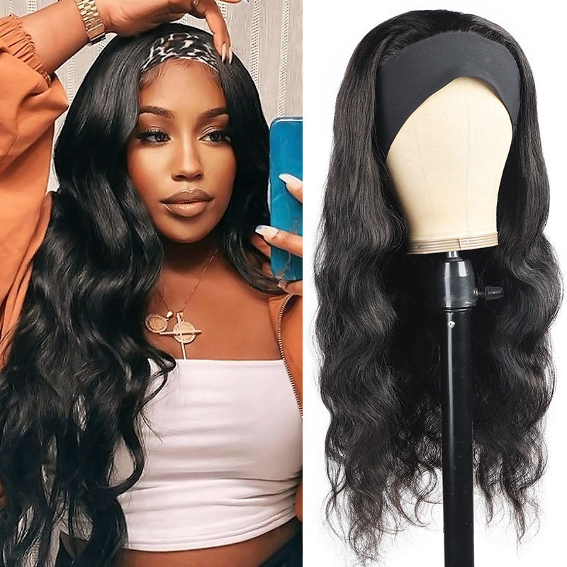 Allove Hair Body Wave Headband Wig Affordable Half Wig Styles - AlloveHair