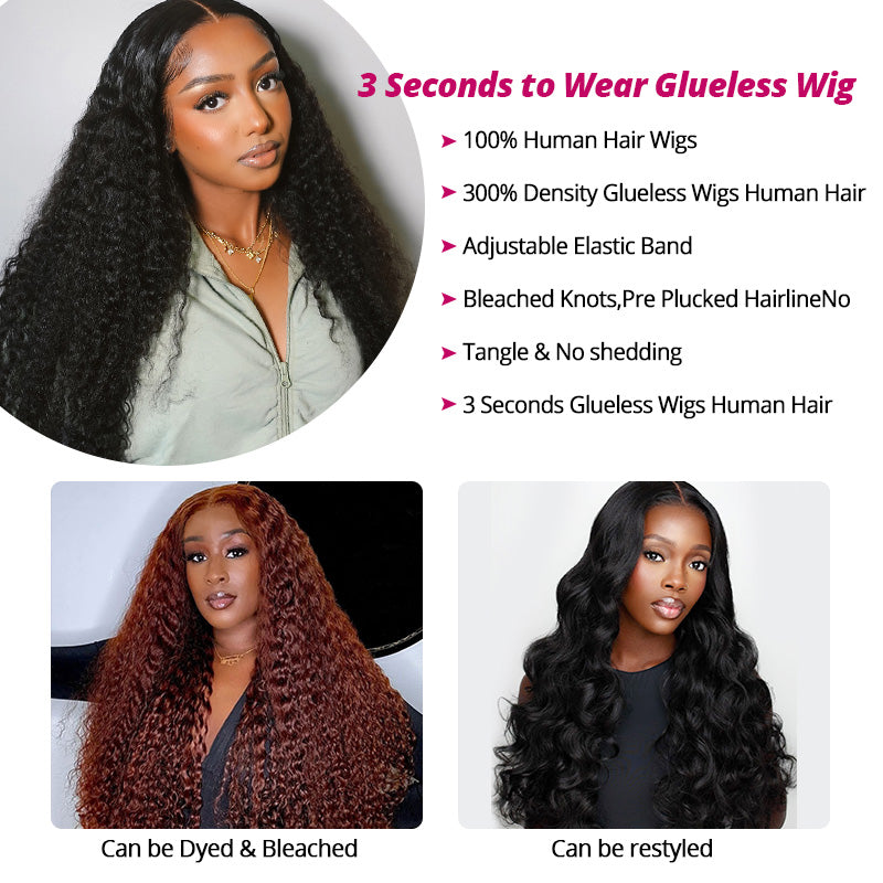 300% Density Curly Hair Glueless 13x4 Full Lace Front Wigs Super Double Drawn Virgin Human Hair - AlloveHair