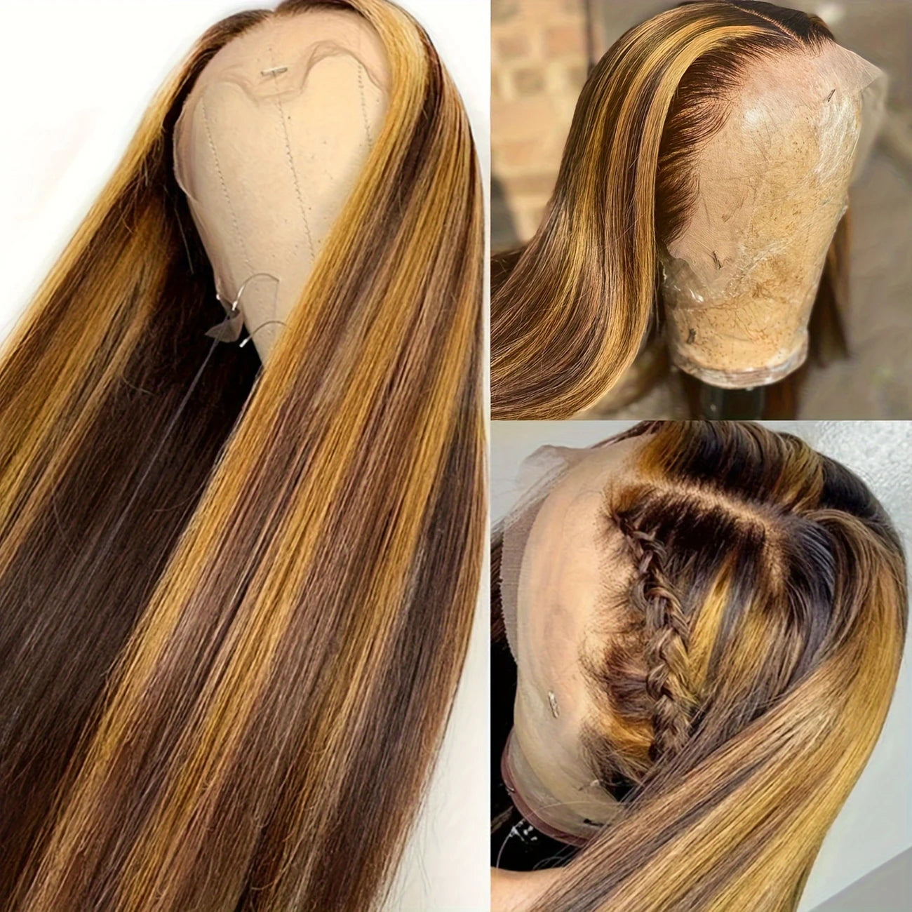 2 Wigs = $269 | 5x5 Glueless Wig 24'' Pre Everything and 13x6 Full Lace Front Wigs 30'' Highlight Color - AlloveHair