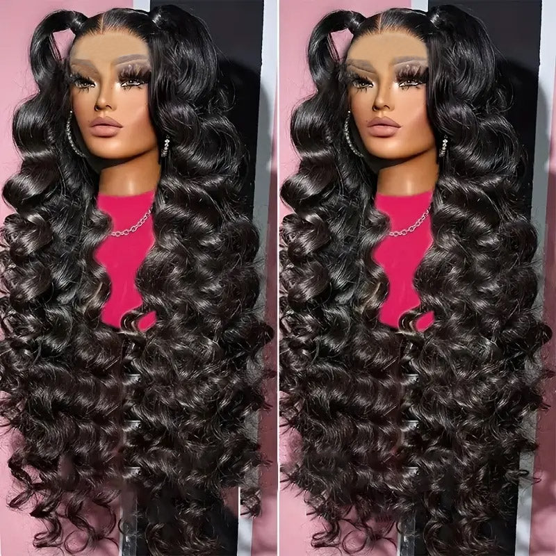 [30'' = $165.99 - No Code Needed] 13x6 Lace Front Wig with Bleached Knots Loose Deep Wave Human Hair Wigs Beginner Friendly - AlloveHair