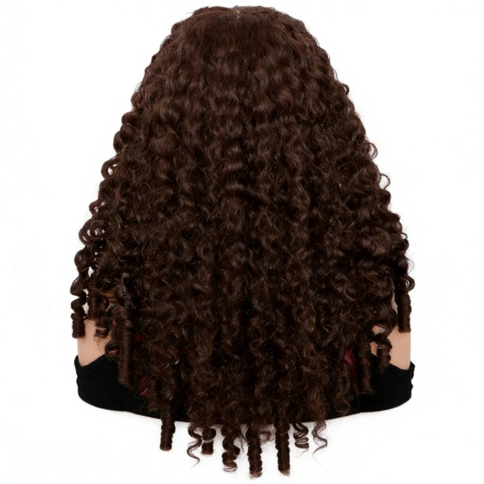 250% Density Burmese Curly Glueless Wig #4 Chocolate Brown Color 7x6/13x6 HD Lace Front Wigs Human Hair - AlloveHair