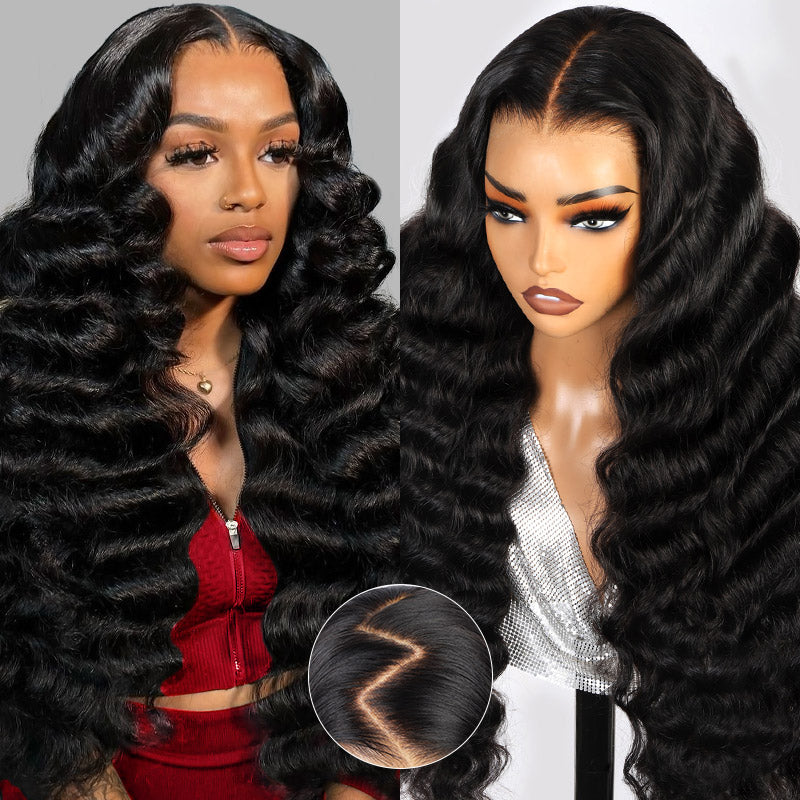 Allove 7x6 Loose Deep Wave Glueless Wigs Human Hair 30 Inch Parting Max Lace Front Wigs Drawstring Wigs for Women - AlloveHair