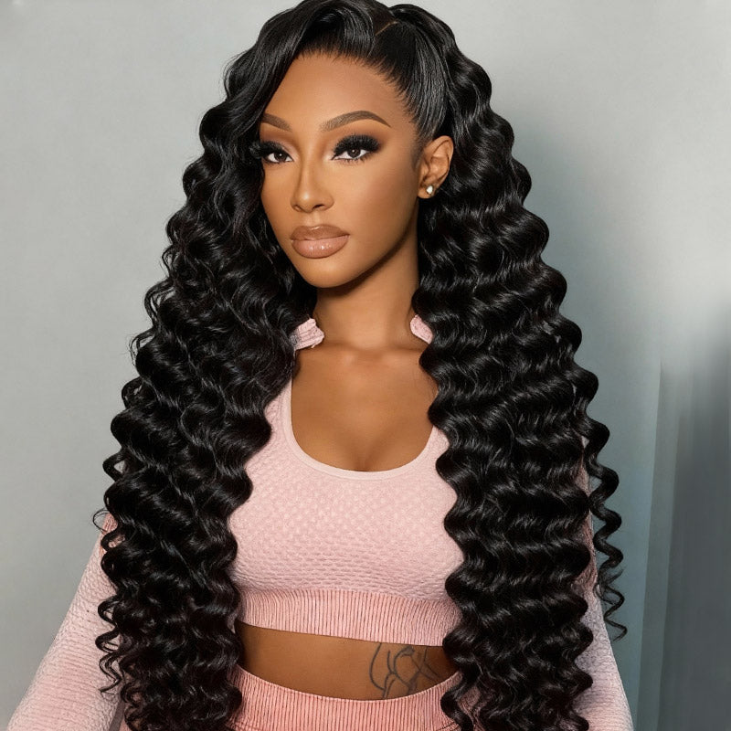 32 Inch Long Wigs Loose Deep Wave Virgin Human Hair 200% Density 5x5 HD Lace Front Wigs Ready To Go - AlloveHair