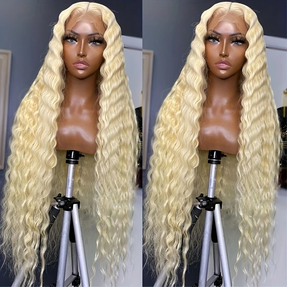 [ Lowest Price - No Code Needed] #613 Blonde 13x4/13x6 Full Lace Front Straight Hair / Body Wave Human Hair Wigs - AlloveHair