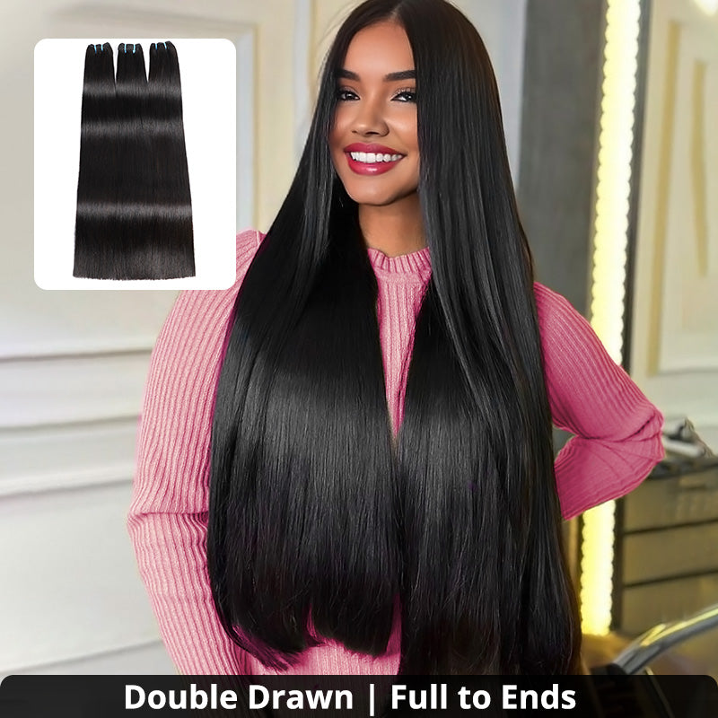 15A Super Double Drawn Straight Hair Bundles Full to Ends 100% Unprocessed Vietnamese Hair - AlloveHair