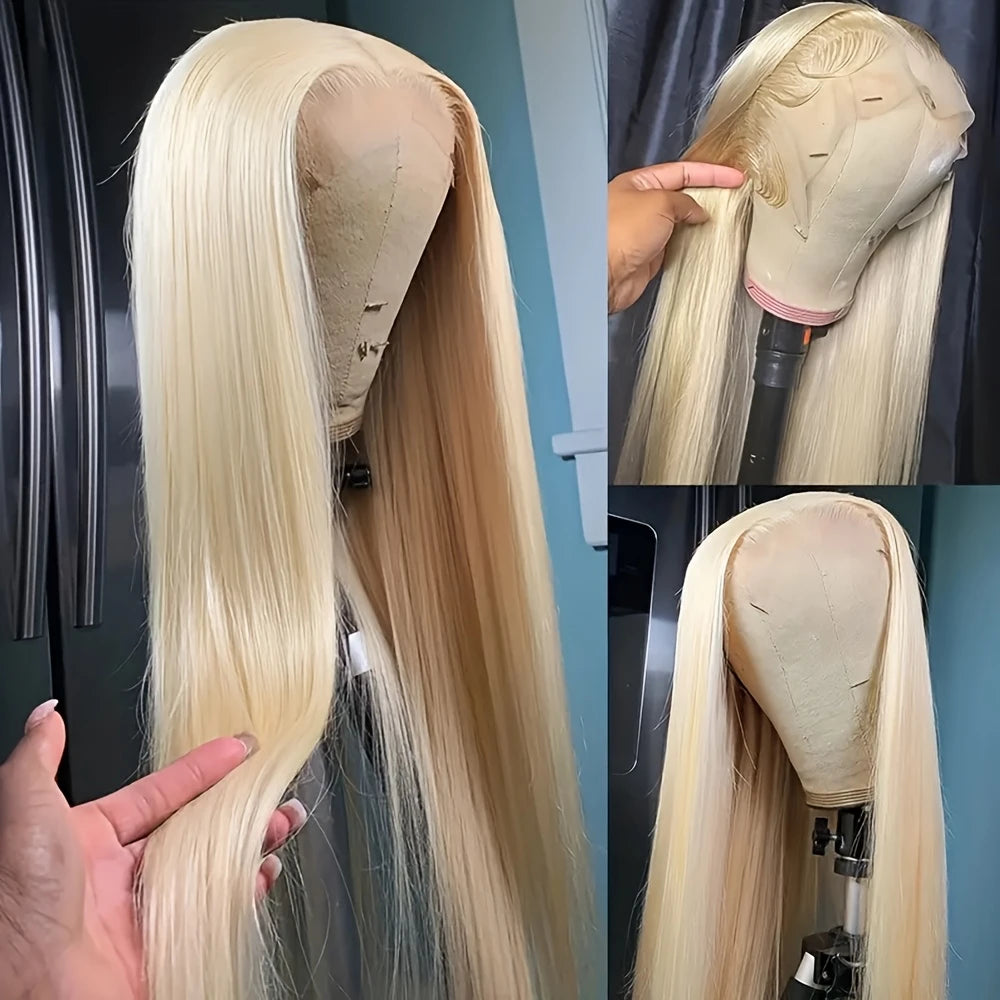 [ Lowest Price - No Code Needed] #613 Blonde 13x4/13x6 Full Lace Front Straight Hair / Body Wave Human Hair Wigs - AlloveHair