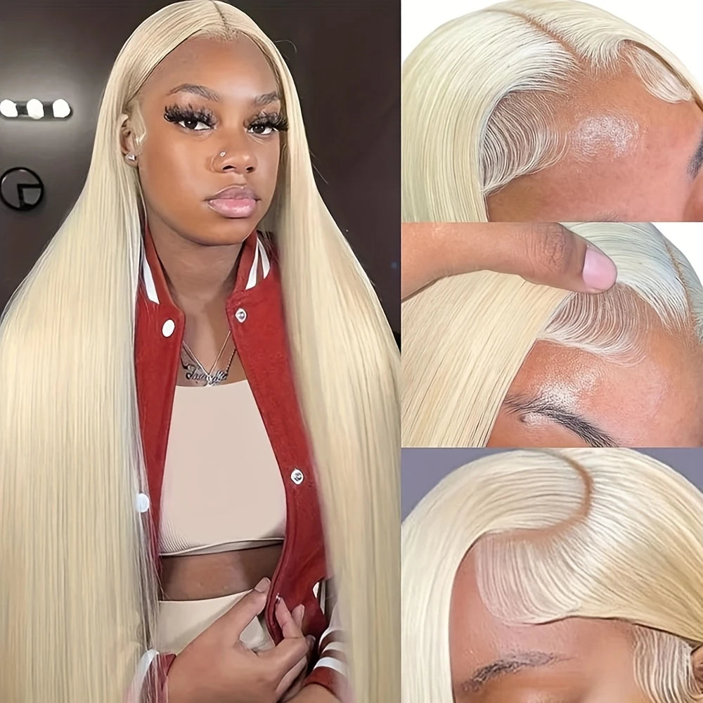 [ Lowest Price - No Code Needed] #613 Blonde 13x4/13x6 Full Lace Front Straight Hair / Body Wave Human Hair Wigs - AlloveHair