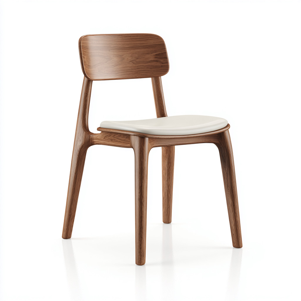 Sedia da pranzo in legno e similpelle 52x54x82 cm - marrone - bianco - design moderno per sala da pranzo-Lilaihaus