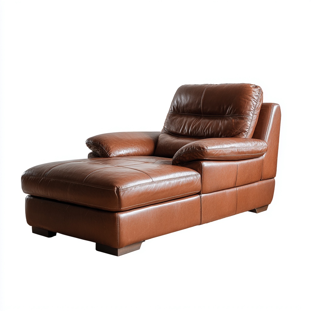 Chaise longue in pelle 168x82x86 cm - Marrone - Comfort moderno per soggiorno-Lilaihaus