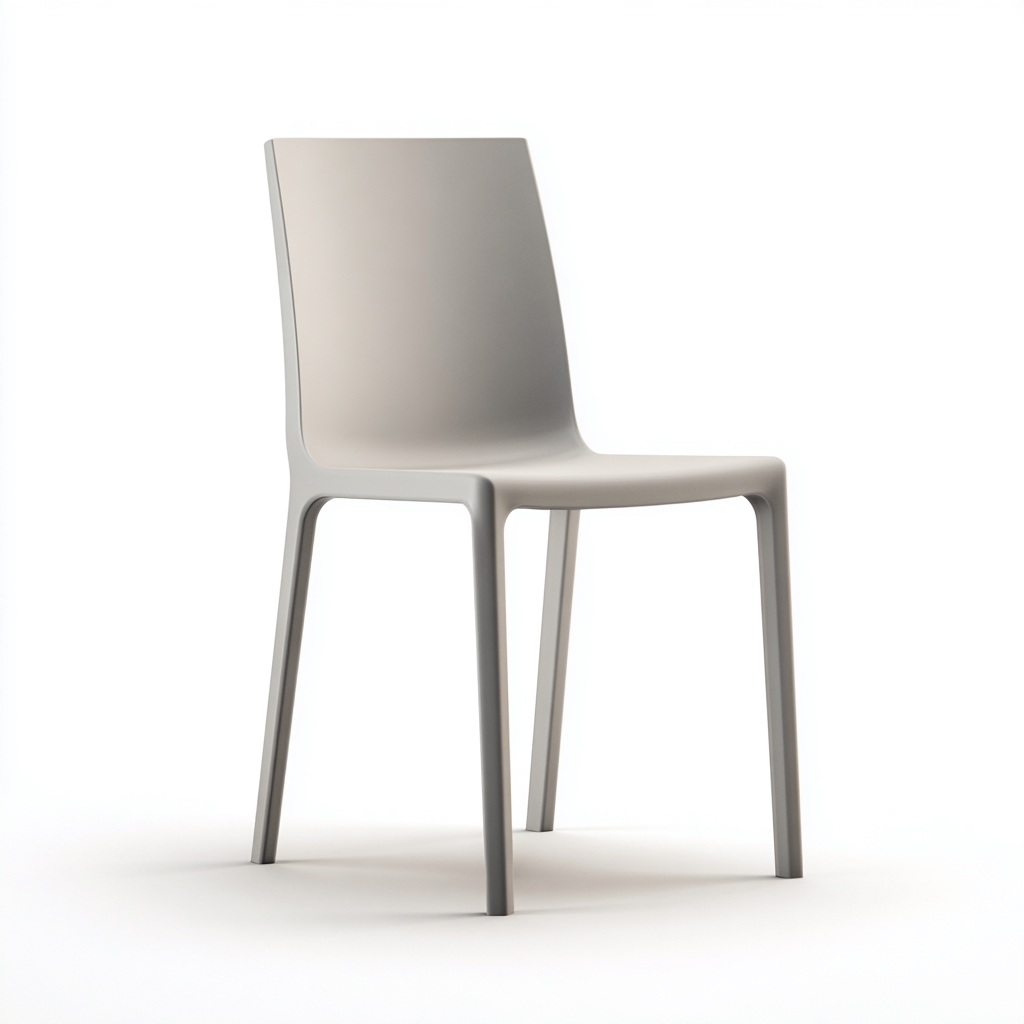 Sedia da giardino in plastica 52x50x82 cm - grigio - design moderno per esterni-Lilaihaus
