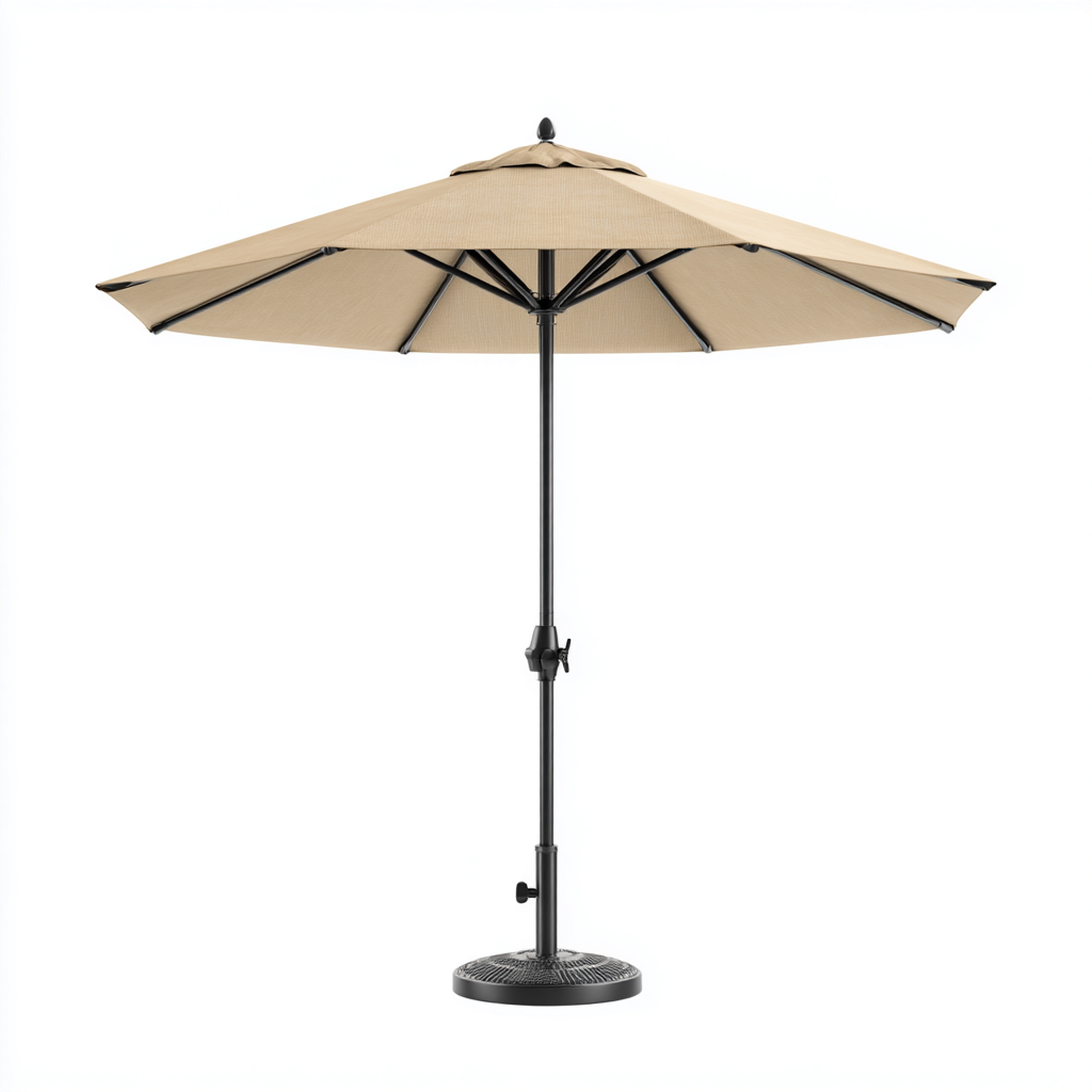 Ombrellone da giardino in tessuto 300x300x250 cm - beige - stile moderno per giardino e terrazza-Lilaihaus