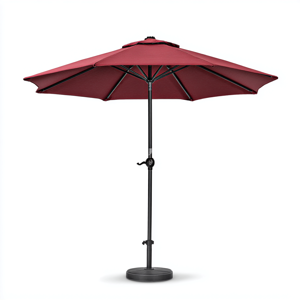 Ombrellone da giardino in tessuto 300x300x250 cm - rosso bordeaux - stile moderno per giardino e terrazza-Lilaihaus