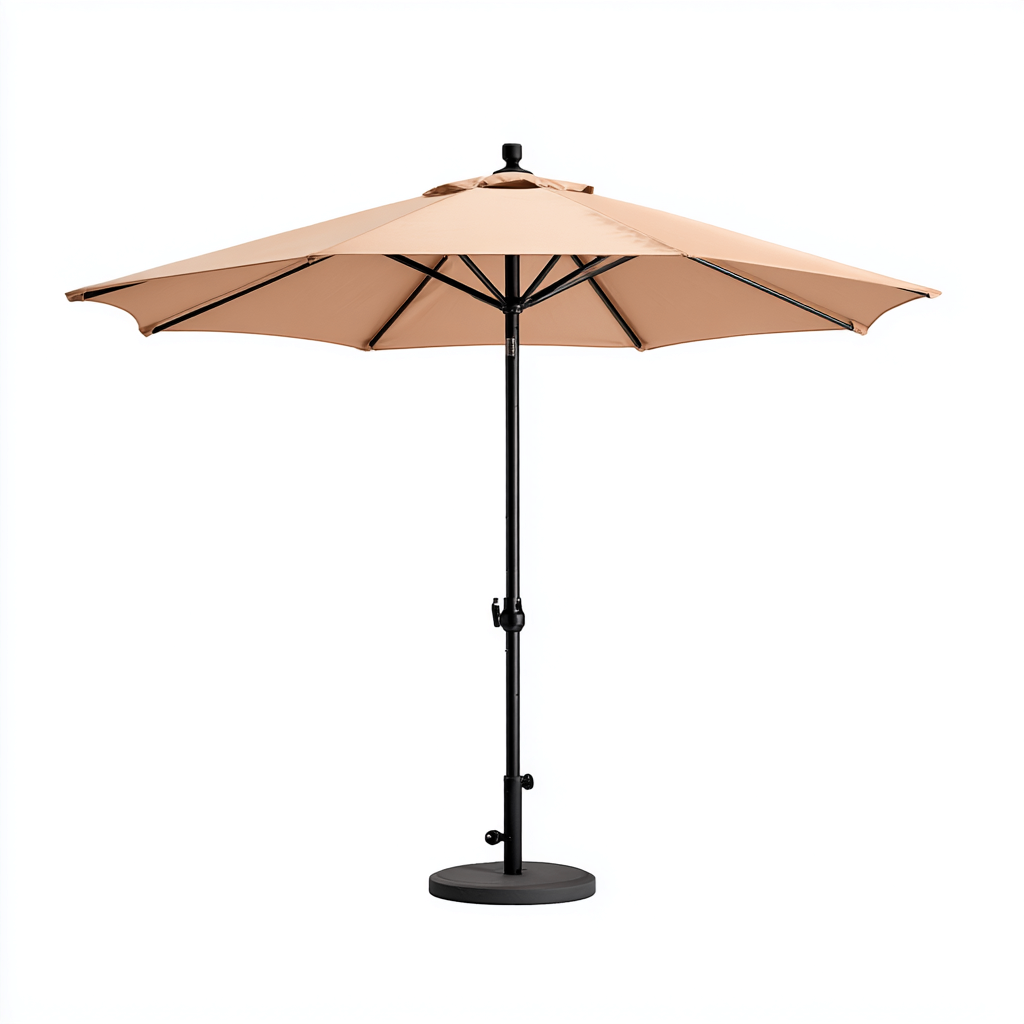 Ombrellone da giardino in tessuto 275x275x250 cm - marrone chiaro - stile moderno per giardino e terrazza-Lilaihaus