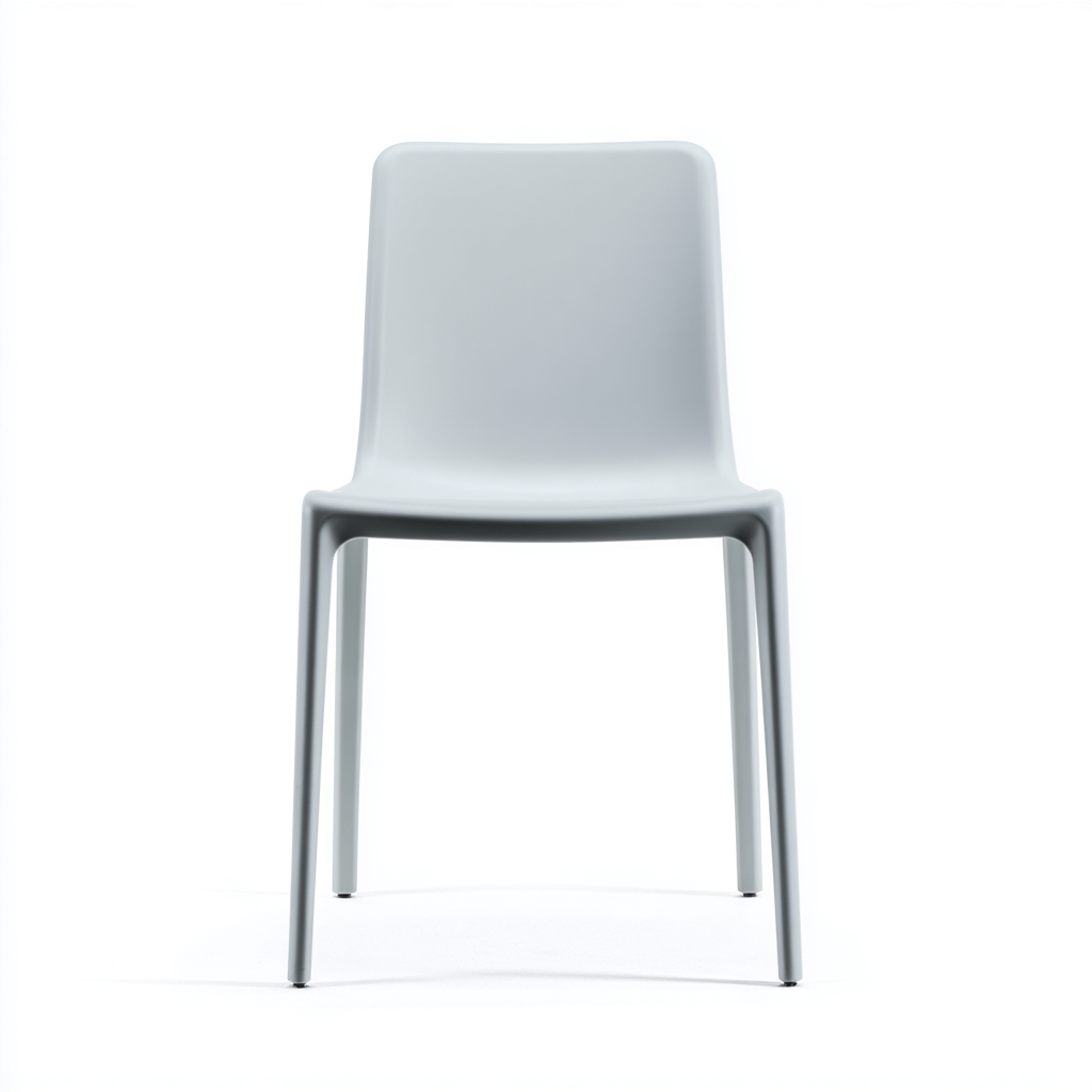 Sedia da giardino in plastica 52x50x82 cm - grigio chiaro - design moderno per esterni-Lilaihaus