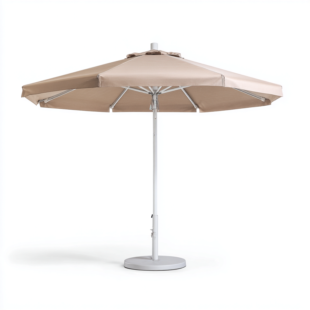Ombrellone da giardino in tessuto 300x300x250 cm - beige - stile classico per giardino e terrazza-Lilaihaus