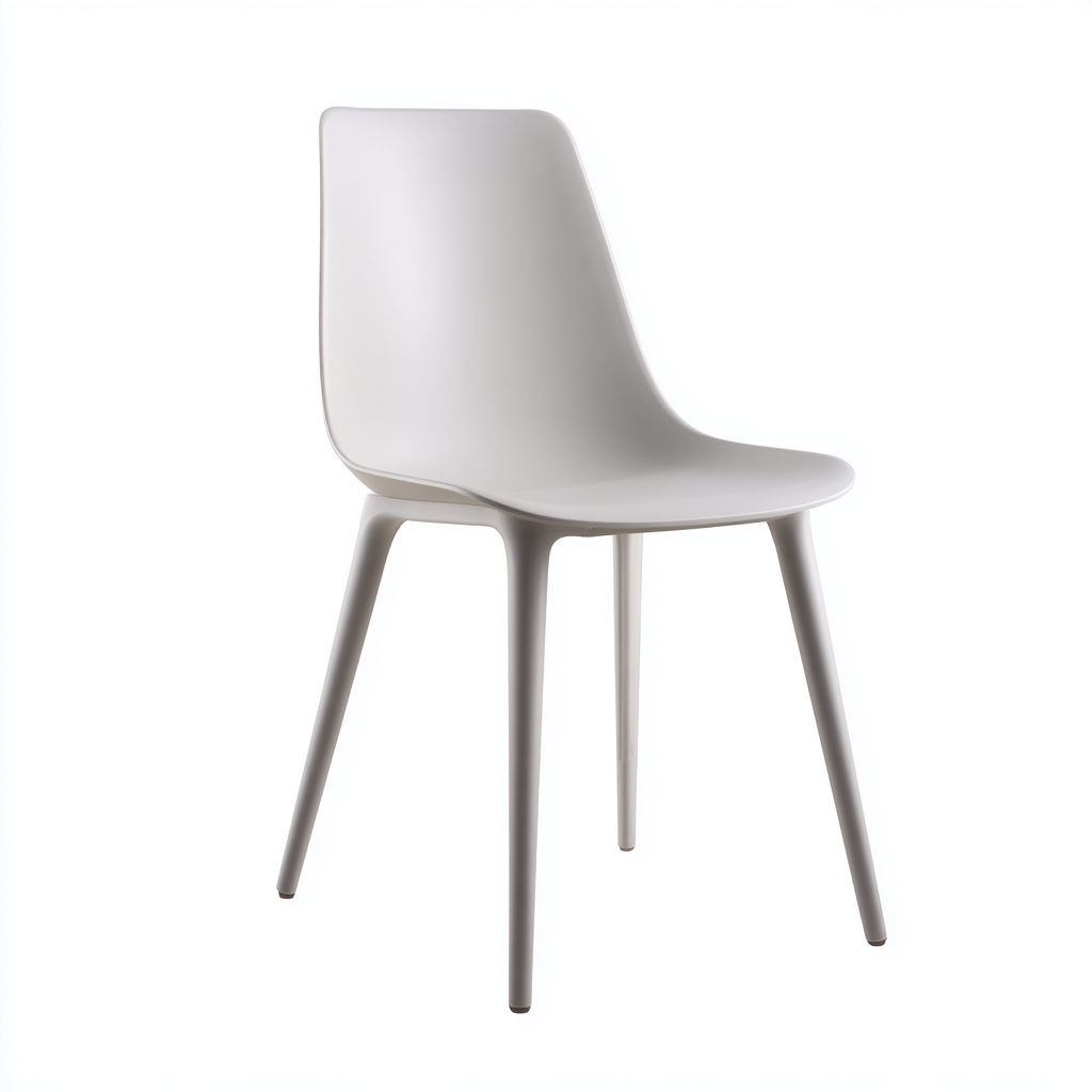 Sedia da giardino in plastica 52x50x82 cm - bianco - design moderno per esterni-Lilaihaus