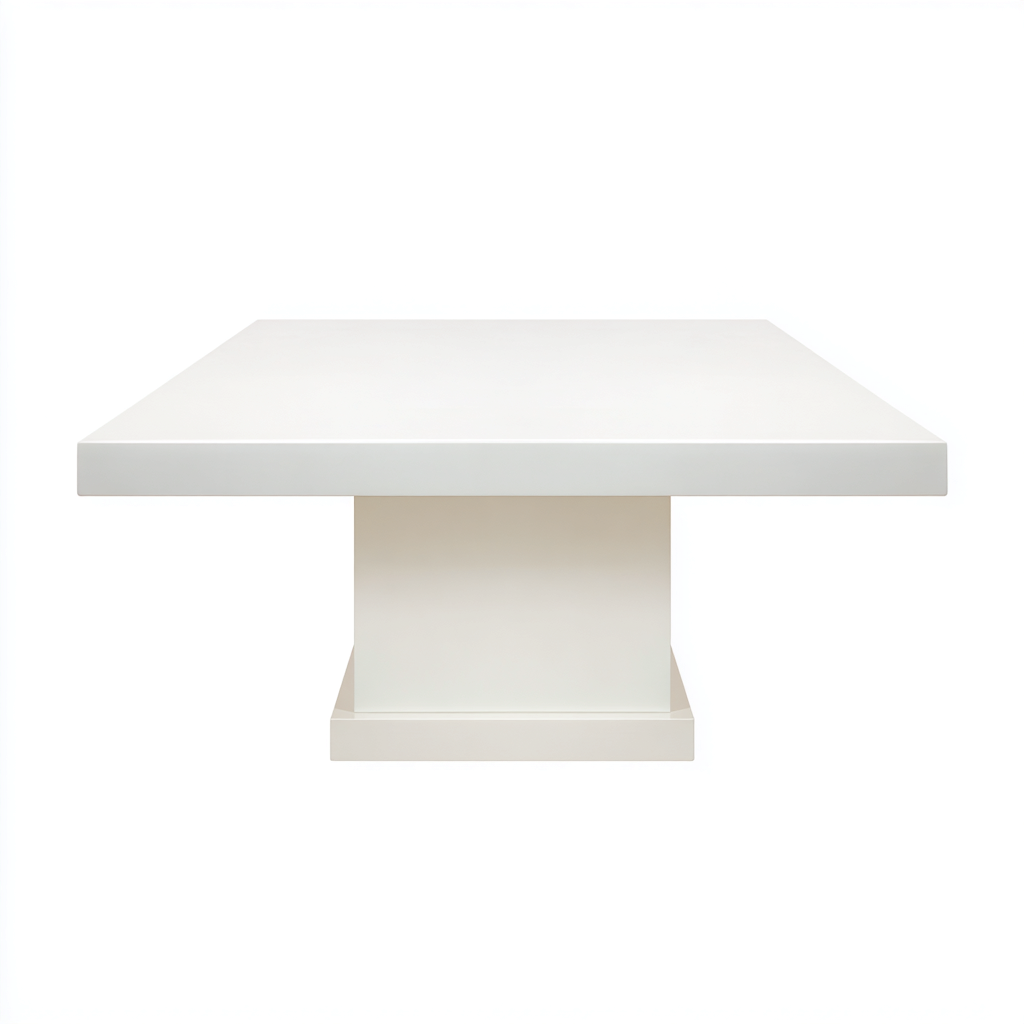 Tavolo da pranzo in MDF 160x90x75 cm - bianco - design moderno per sala da pranzo-Lilaihaus