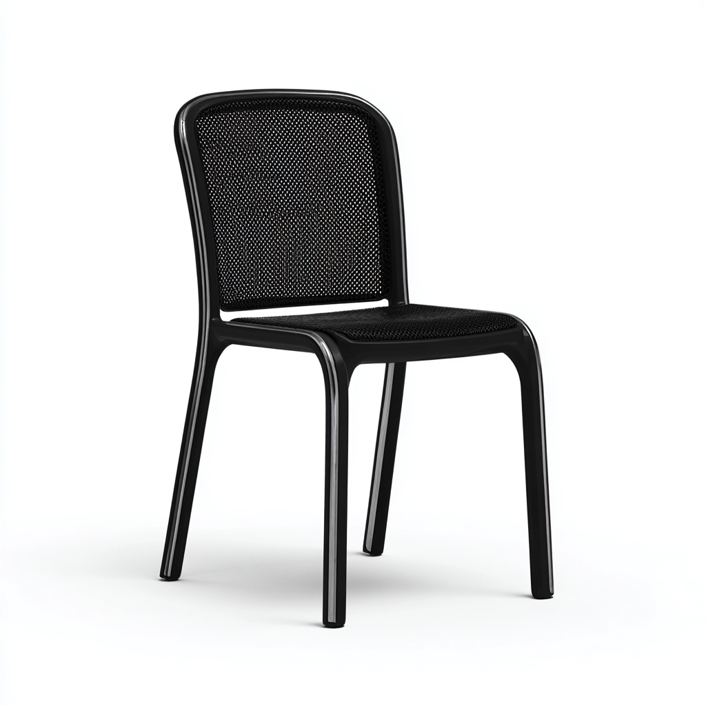 Sedia da giardino in alluminio e textilene 55x58x88 cm - nero - design moderno traspirante per esterni-Lilaihaus