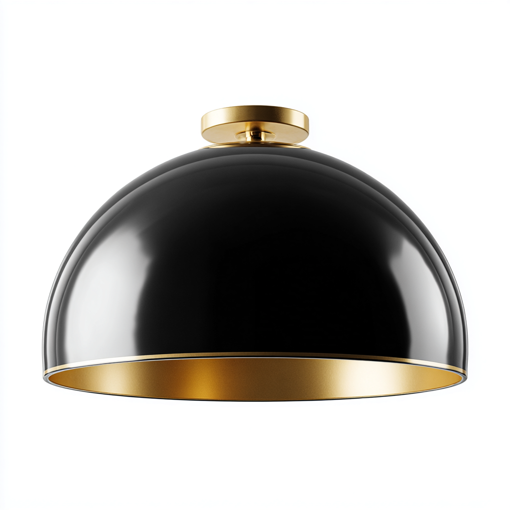 Lampada da soffitto in metallo 40x40x25 cm - nero - oro - per soggiorno e sala da pranzo - stile moderno industriale-Lilaihaus