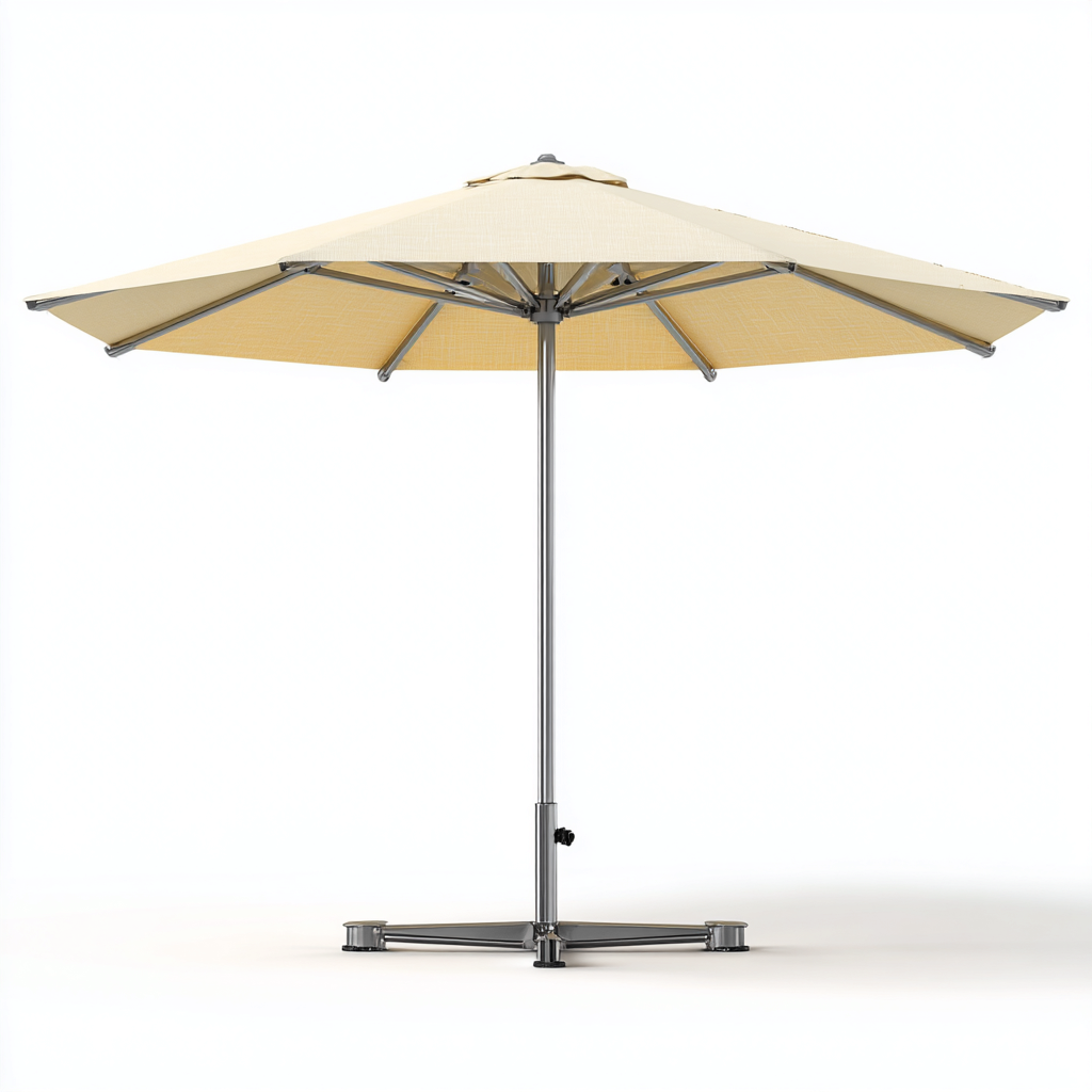 Ombrellone da giardino in tessuto 290x290x260 cm - beige - stile moderno per giardino e terrazza-Lilaihaus