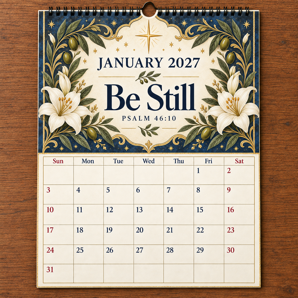 📖 2027 A Year Of Comfort & Strength Bible Verse Wall Calendar