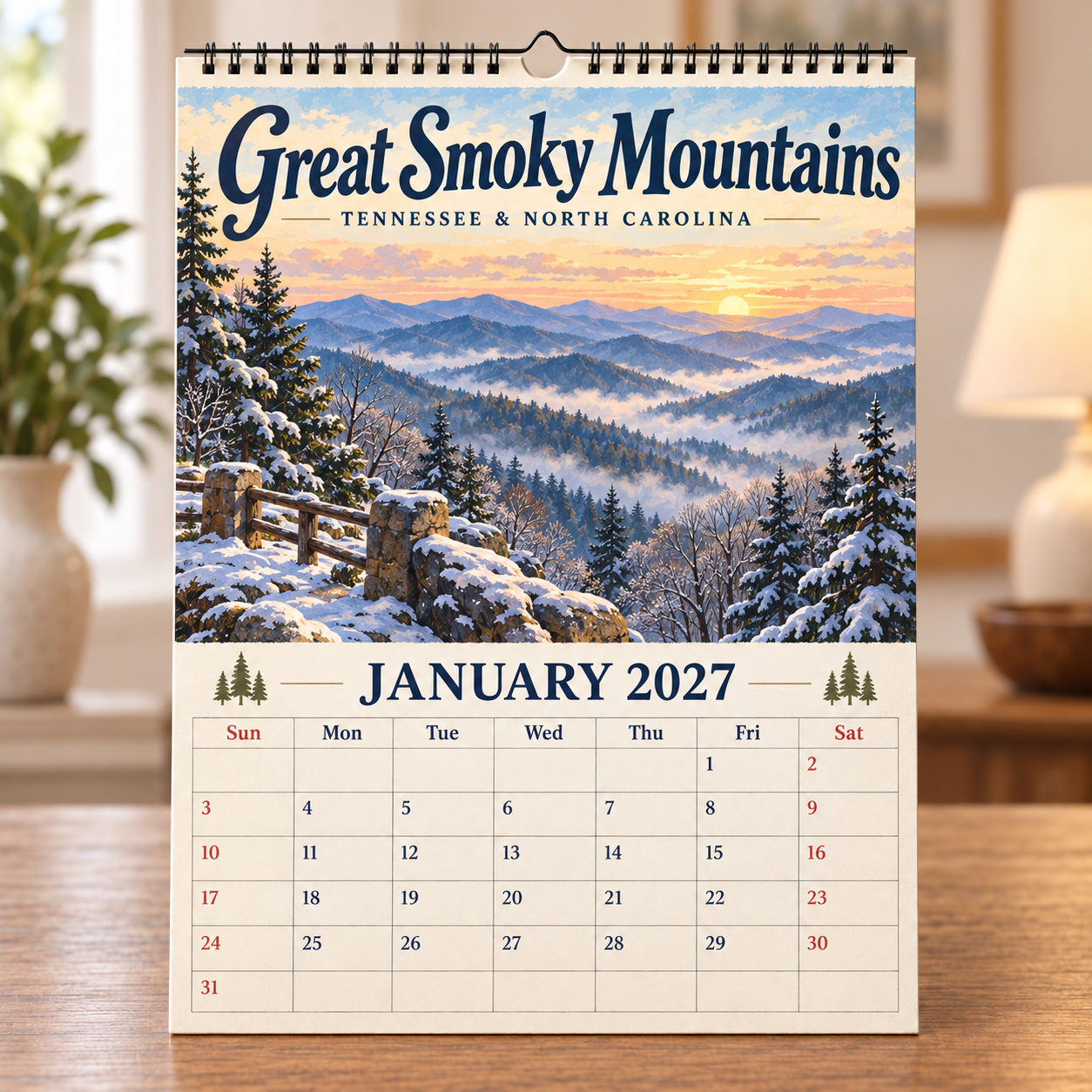 🧳 2027 Timeless American Destinations Wall Calendar