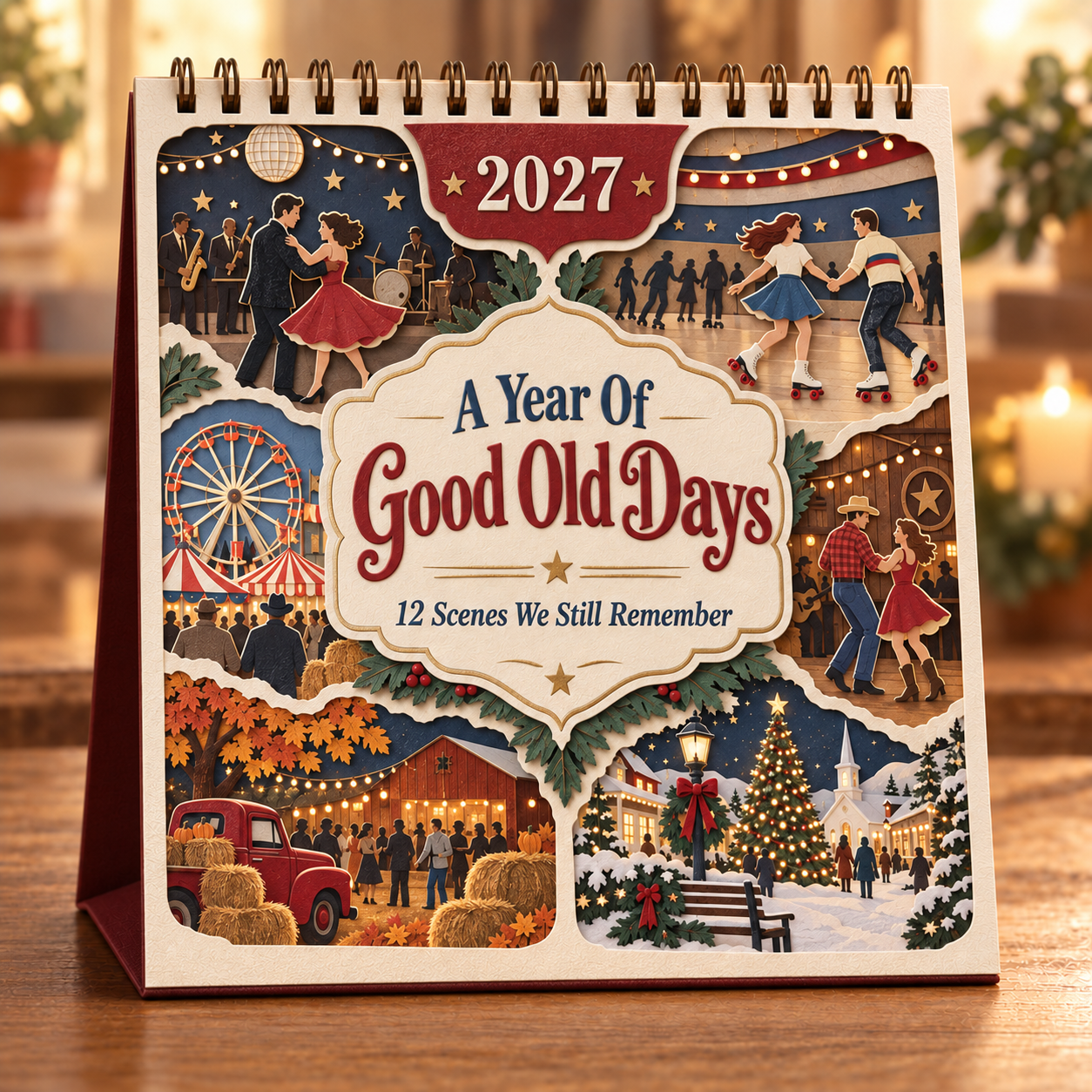 🎞️ 2027 A Year Of Good Old Days Wall Calendar