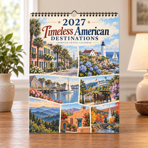 🧳 2027 Timeless American Destinations Wall Calendar