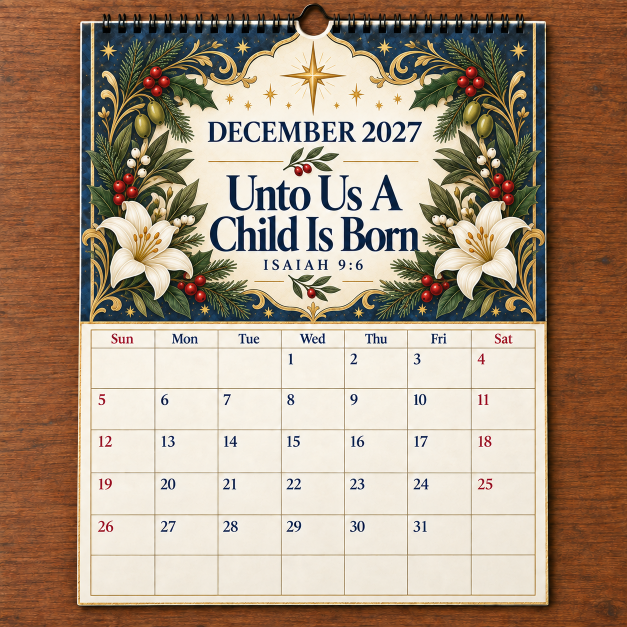 📖 2027 A Year Of Comfort & Strength Bible Verse Wall Calendar