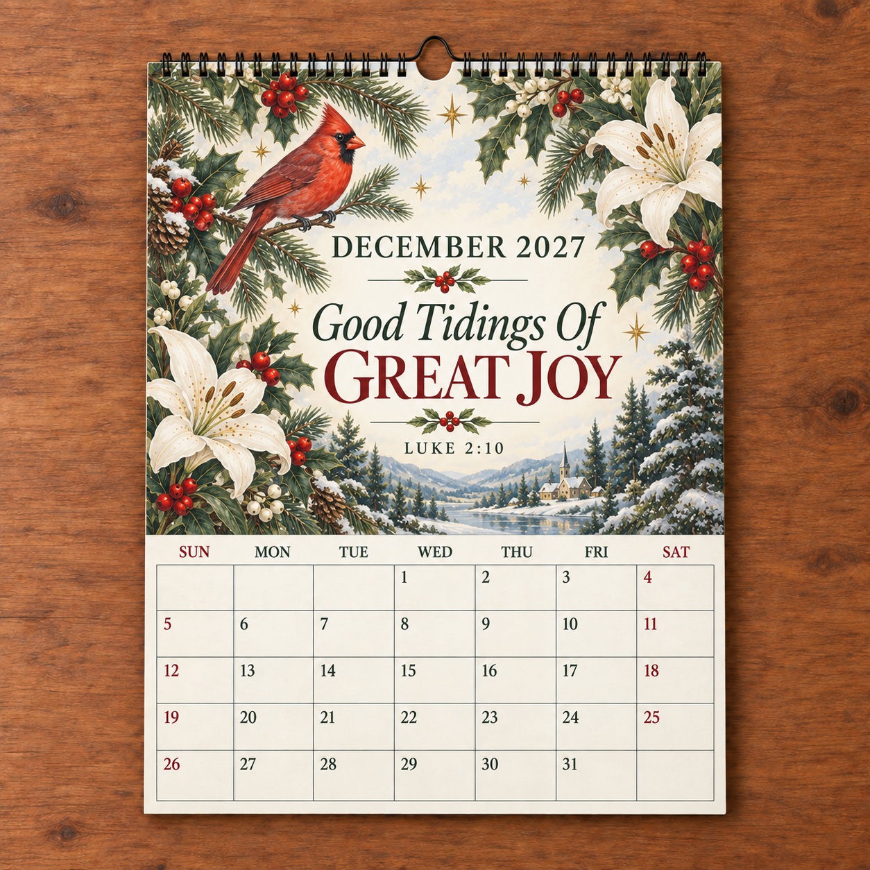 📖 2027 A Year Of Comfort & Strength Bible Verse Wall Calendar | Birds & Blooms Edition
