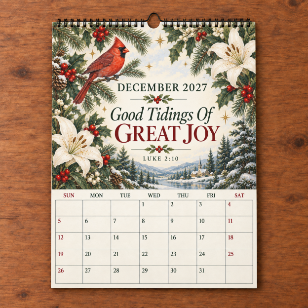 📖 2027 A Year Of Comfort & Strength Bible Verse Wall Calendar | Birds & Blooms Edition