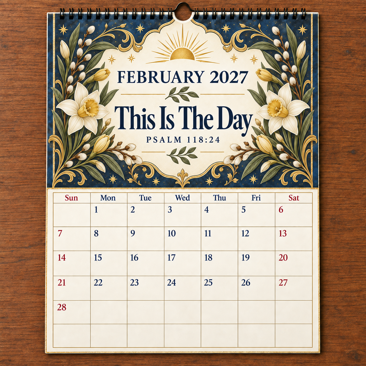 📖 2027 A Year Of Comfort & Strength Bible Verse Wall Calendar