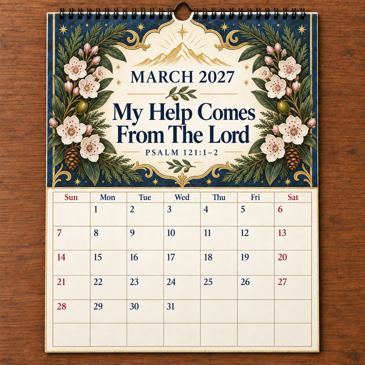 📖 2027 A Year Of Comfort & Strength Bible Verse Wall Calendar