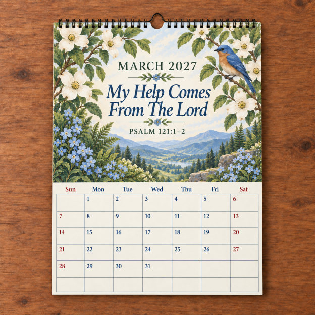 📖 2027 A Year Of Comfort & Strength Bible Verse Wall Calendar | Birds & Blooms Edition
