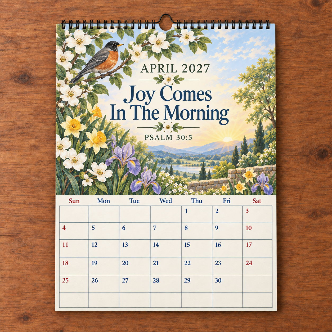📖 2027 A Year Of Comfort & Strength Bible Verse Wall Calendar | Birds & Blooms Edition