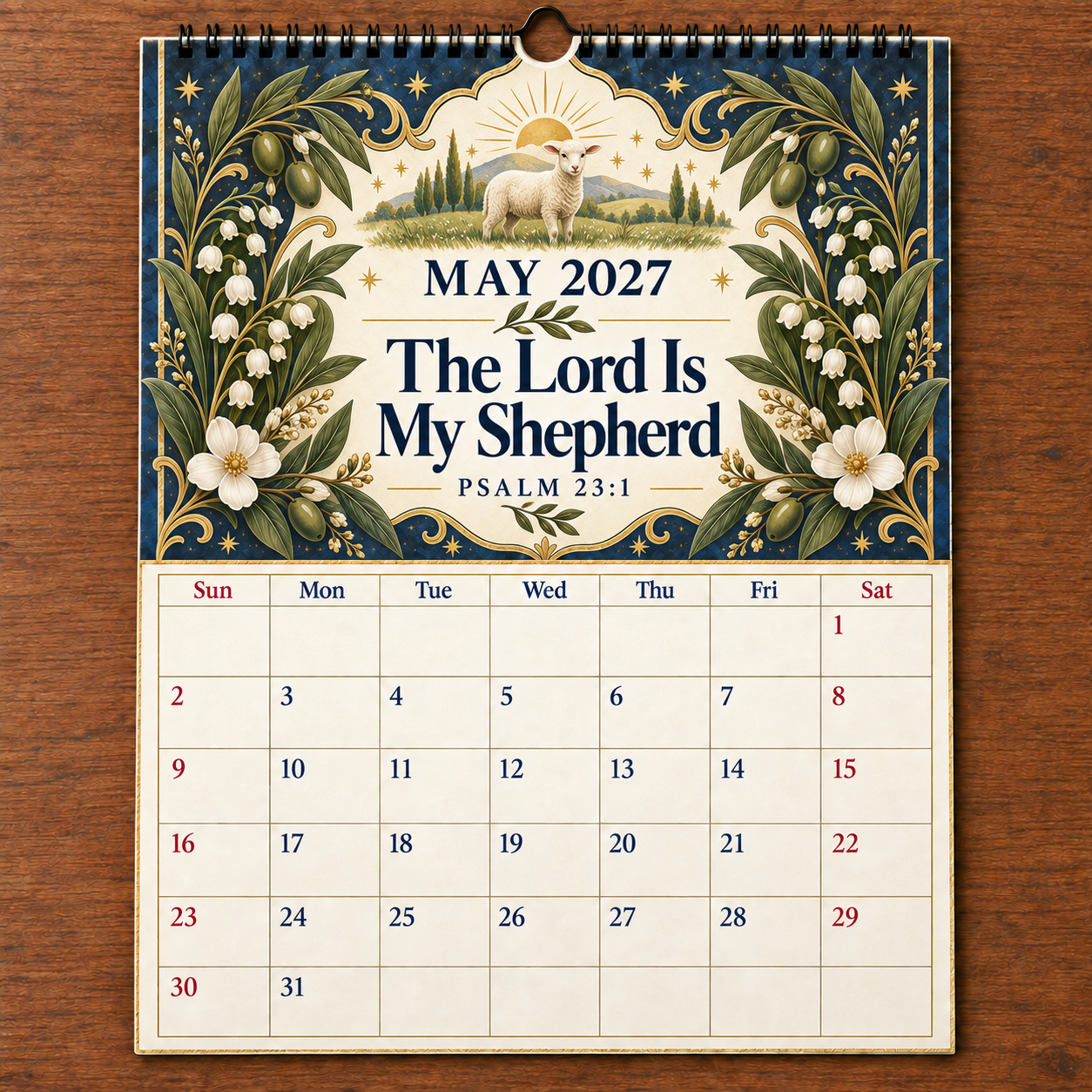 📖 2027 A Year Of Comfort & Strength Bible Verse Wall Calendar