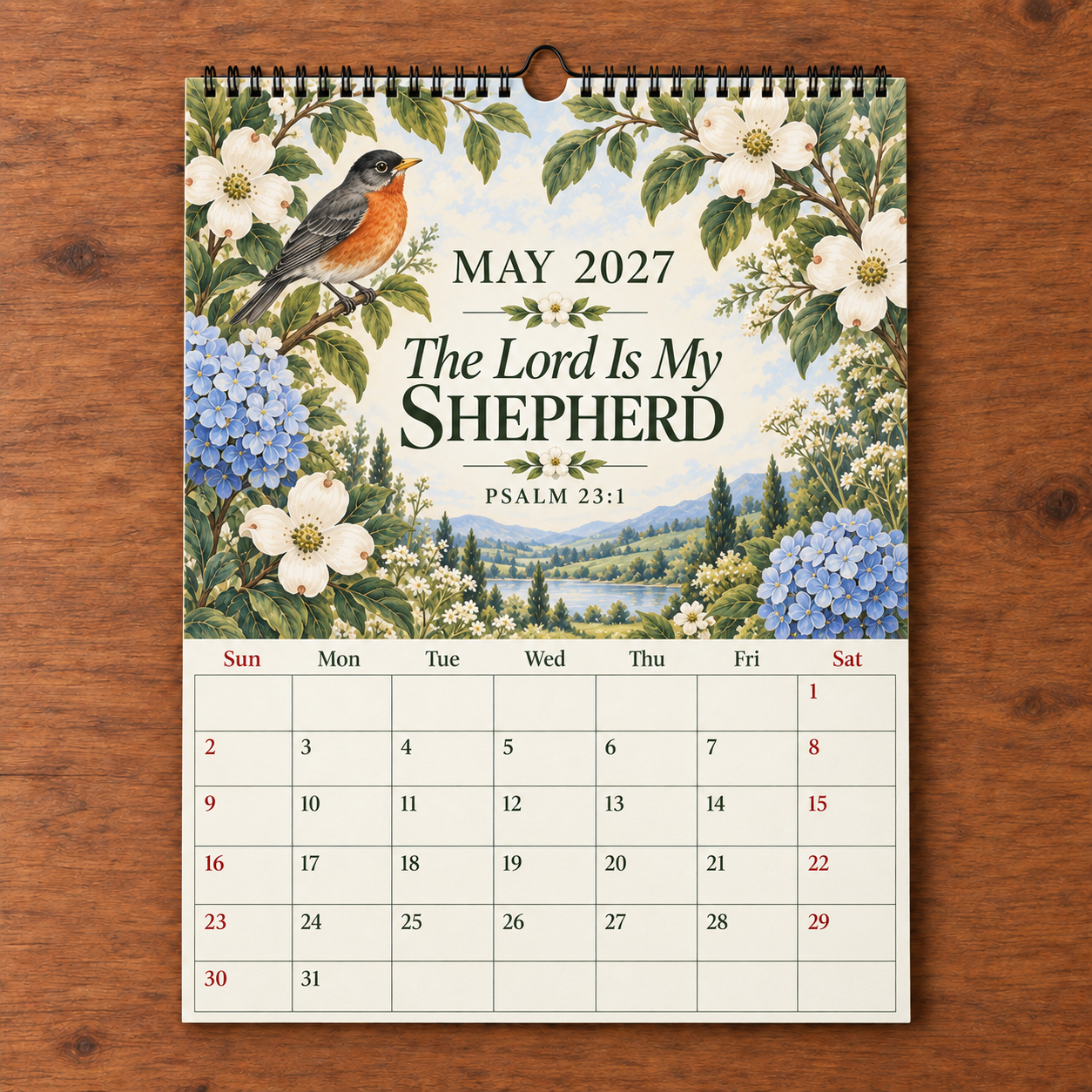 📖 2027 A Year Of Comfort & Strength Bible Verse Wall Calendar | Birds & Blooms Edition