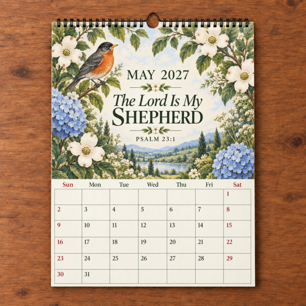 📖 2027 A Year Of Comfort & Strength Bible Verse Wall Calendar | Birds & Blooms Edition