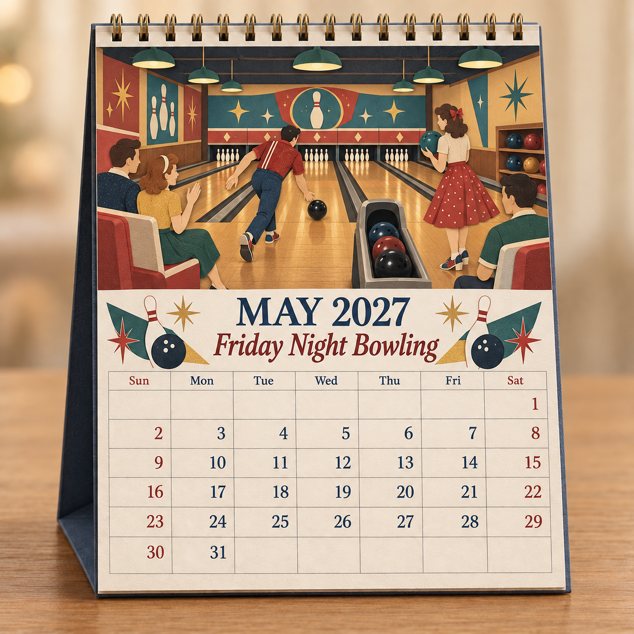 🎞️ 2027 A Year Of Good Old Days Wall Calendar