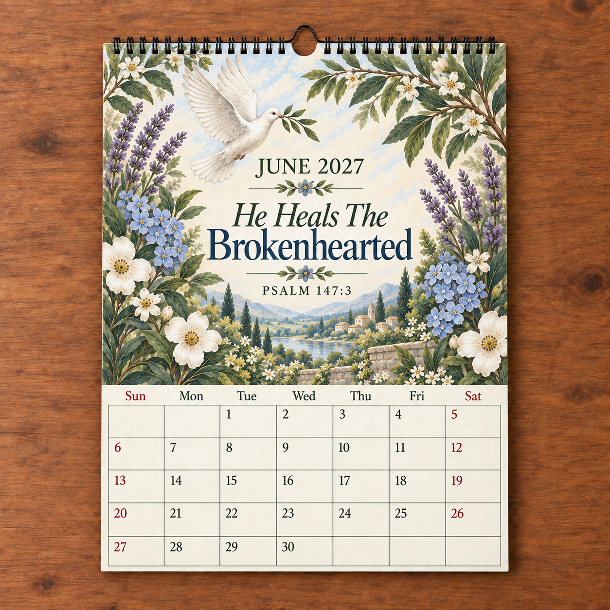 📖 2027 A Year Of Comfort & Strength Bible Verse Wall Calendar | Birds & Blooms Edition
